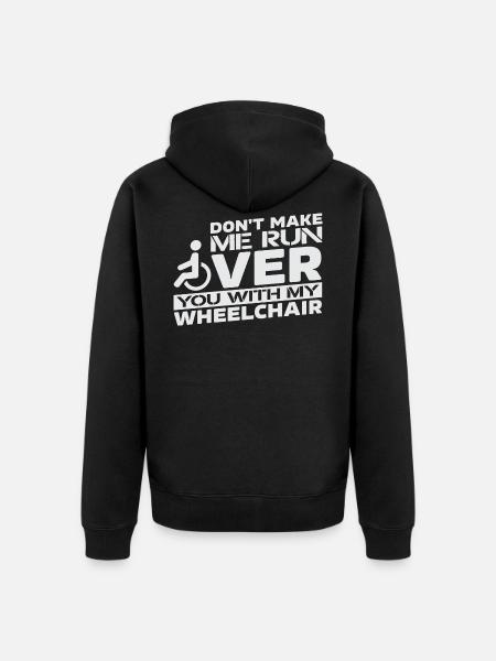 Rollstuhl Rollstuhlfahrer Rollstuhlfahrerin Rolli - Unisex Premium Bio Zip Hoodie - Schwarz