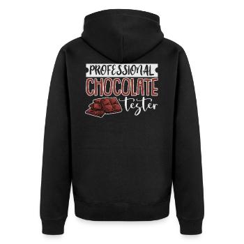 Chocolat chocolat gourate sucré chocolate chocolat - Veste à capuche bio Premium Unisexe - noir - Dos - Nico (187cm)