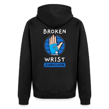 Broken Wrist Survivor - Veste à capuche bio Premium Unisexe - noir - Dos - Nico (187cm)