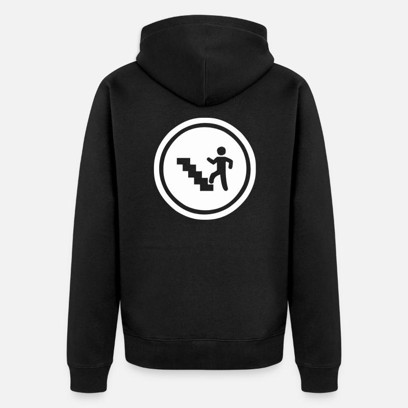 Utilisez l’escalier - Veste à capuche bio Premium Unisexe - noir