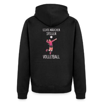 Volleyball filles - Veste à capuche bio Premium Unisexe - noir - Dos - Nico (187cm)