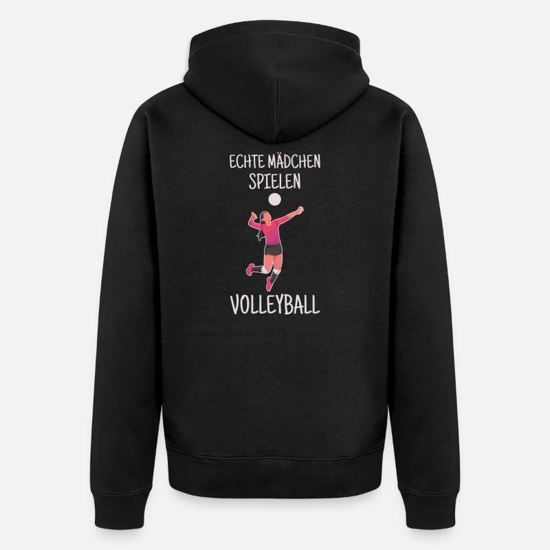 Volleyball filles - Veste à capuche bio Premium Unisexe - noir