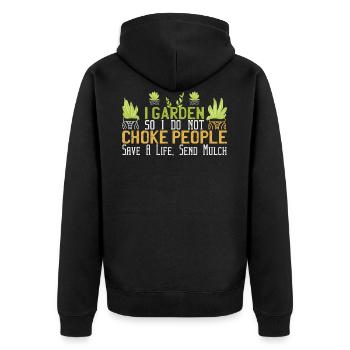 Gardening Gardening Gardening Gardening Gardening Gardeners - Unisex Premium Organic Zip Hoodie - black - Back - Nico (187cm)