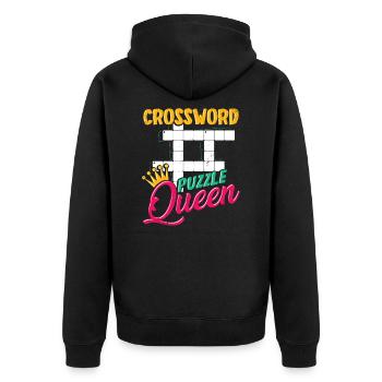 Cadeau de reine de mots croisés - Veste à capuche bio Premium Unisexe - noir - Dos - Nico (187cm)