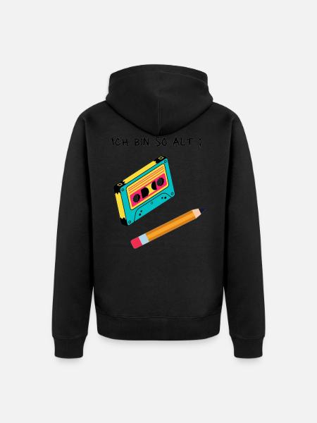 Bleistift & Kassette - Unisex Premium Bio Zip Hoodie -