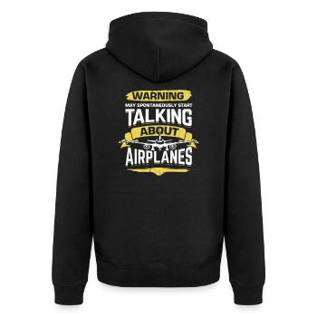 L’avion pilote pilote cadeau de capitaine de vol - Veste à capuche bio Premium Unisexe - noir - Dos - Nico (187cm)