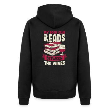 Club de livres Bücherklub Buchgemeinschaft Geschenk - Veste à capuche bio Premium Unisexe - noir - Dos - Nico (187cm)