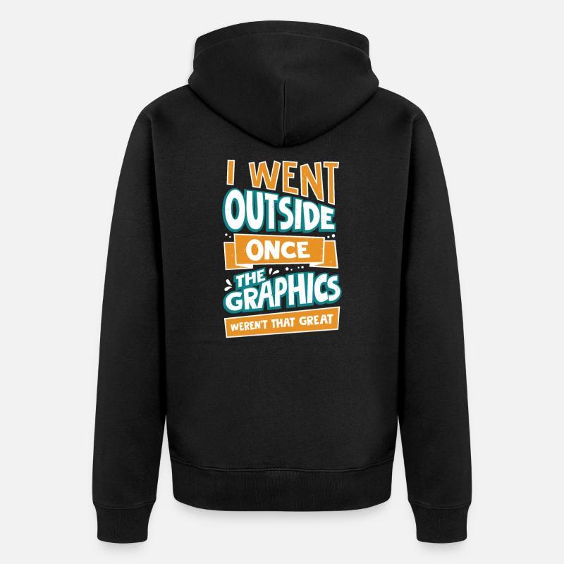 Gaming Gamer PC Computerspieler Geschenk - Unisex Premium Bio Zip Hoodie - Schwarz