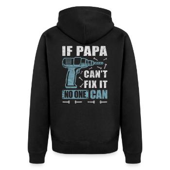 If Papa Can’t Fix It Artisans bricolage Drôle - Veste à capuche bio Premium Unisexe - noir - Dos - Nico (187cm)