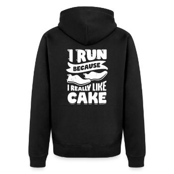 Drôle de course de marathon jogger jogger cadeau - Veste à capuche bio Premium Unisexe - noir - Dos - Nico (187cm)