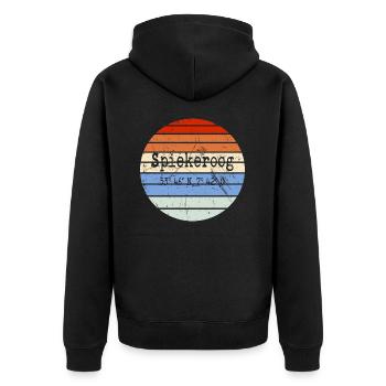Coordonnées souvenirs de l’île de Spiekeroog - Veste à capuche bio Premium Unisexe - noir - Dos - Nico (187cm)