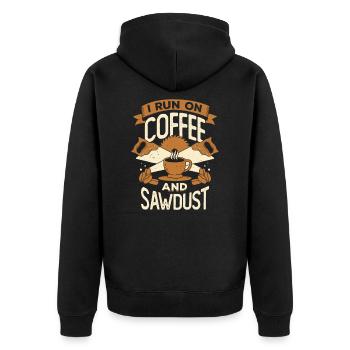 Menuisier menuisier de café de menuisier cadeau - Veste à capuche bio Premium Unisexe - noir - Dos - Nico (187cm)