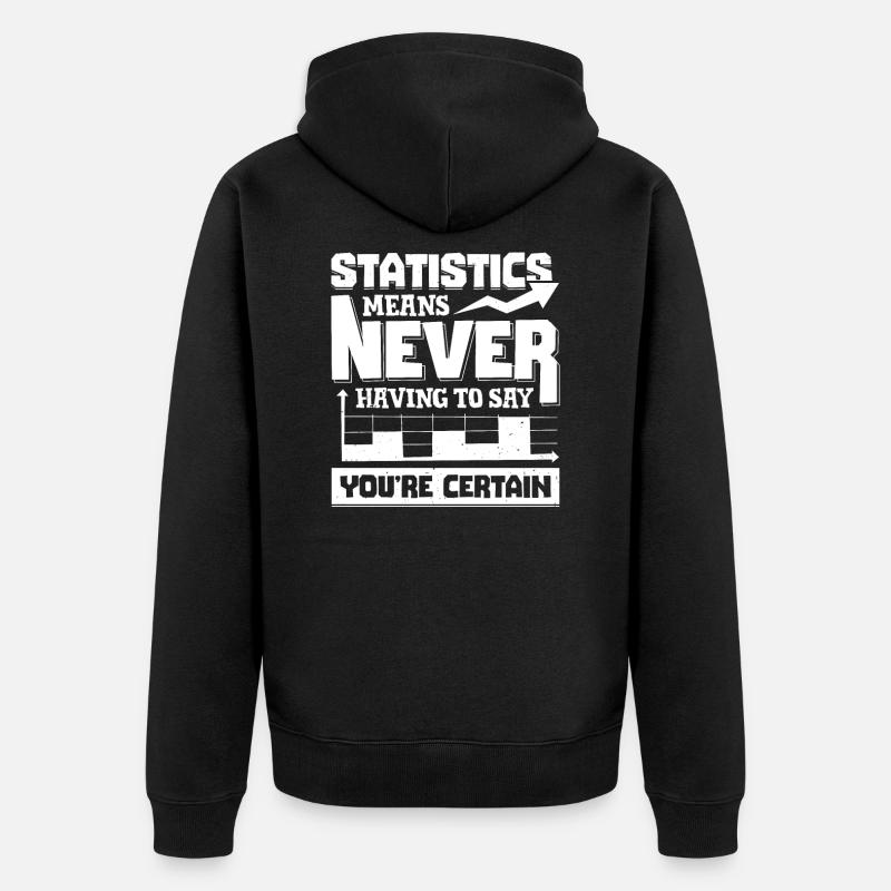 Statistiques Data Science Statisticiens - Veste à capuche bio Premium Unisexe - noir