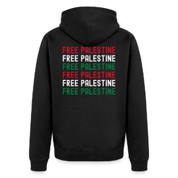 Free Palestine Liberté Palestine Palestine Libre - Veste à capuche bio Premium Unisexe - noir - Dos - Nico (187cm)