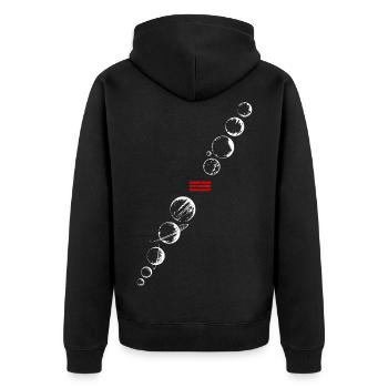 weltraum auto landet auf mars - Unisex Premium Bio Zip Hoodie - Schwarz - Hinten - Nico (187cm)