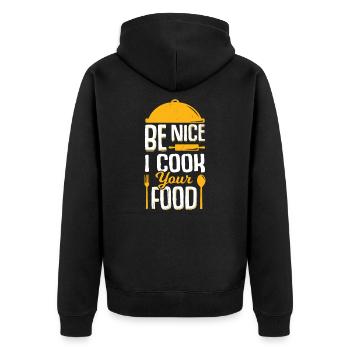 Chef Chef Food Chef Gift - Unisex Premium Organic Zip Hoodie - black - Back - Nico (187cm)