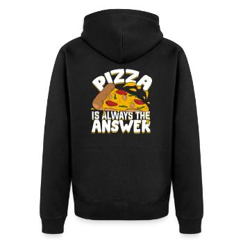 Pizza Pizza Pizza Pizzaiolo cadeau - Veste à capuche bio Premium Unisexe - noir - Dos - Nico (187cm)