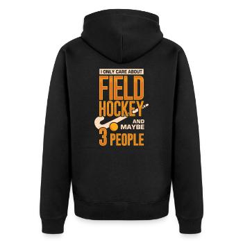 Hockey hockey hockeyeur cadeau - Veste à capuche bio Premium Unisexe - noir - Dos - Nico (187cm)