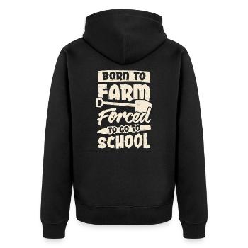 Future Farmer Farmer Gift - Unisex Premium Organic Zip Hoodie - black - Back - Nico (187cm)