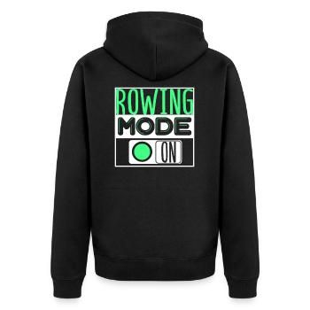 Rowing Rowing Sport - Unisex Premium Organic Zip Hoodie - black - Back - Nico (187cm)