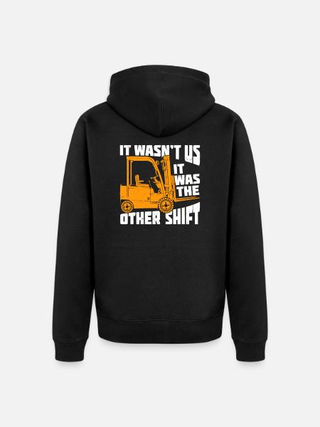 Gabelstapler Logistik Gabelstaplerfahrer Geschenk - Unisex Premium Bio Zip Hoodie - Schwarz