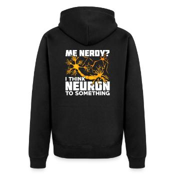 Neuroscience Neuroscientist Gift - Unisex Premium Organic Zip Hoodie - black - Back - Nico (187cm)