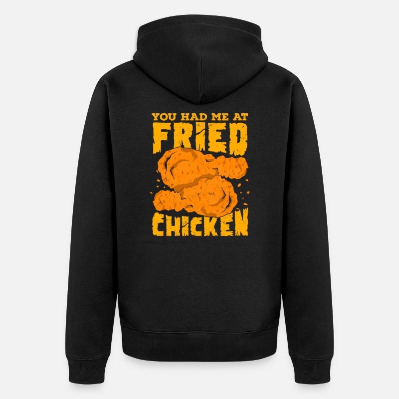 Fried Poulet repas cadeau - Veste à capuche bio Premium Unisexe - noir