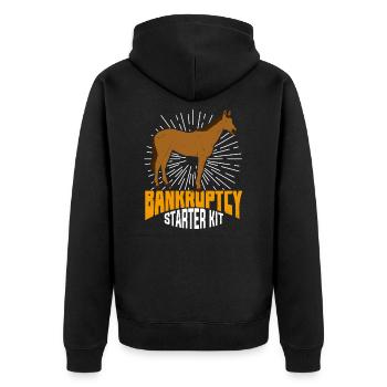 Drôle de cheval propriétaire de chevaux cadeau - Veste à capuche bio Premium Unisexe - noir - Dos - Nico (187cm)