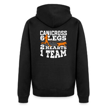 Canicross Canicrosser Gift - Unisex Premium Organic Zip Hoodie - black - Back - Nico (187cm)