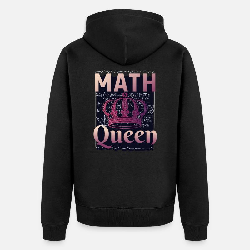 Math Queen - Unisex Premium Bio Zip Hoodie - Schwarz