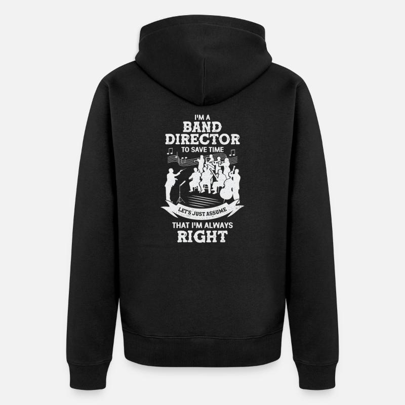 Dirigent Dirigieren Orchester Geschenk - Unisex Premium Bio Zip Hoodie - Schwarz