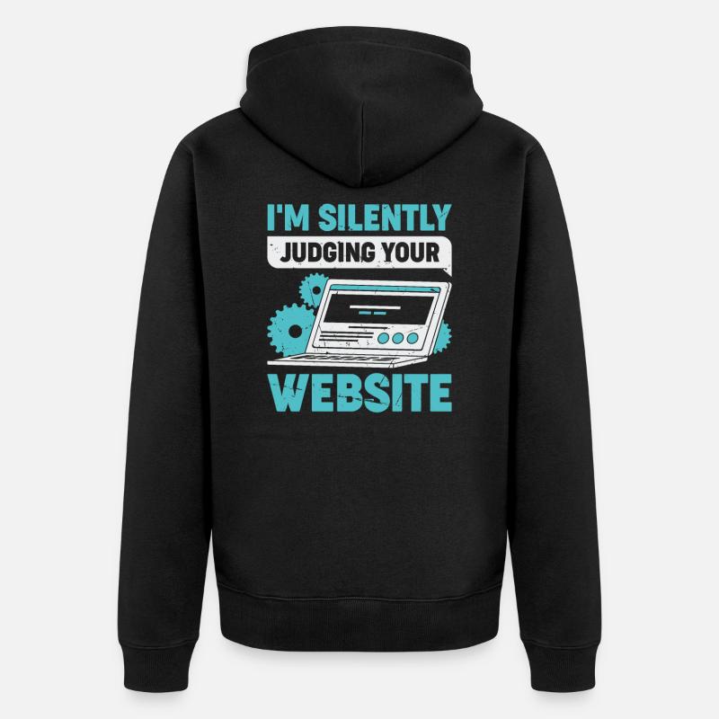 Webdesigner drôle cadeau - Veste à capuche bio Premium Unisexe - noir