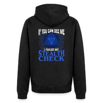 Lustiges Pen And Paper RPG Spielleiter Geschenk - Unisex Premium Bio Zip Hoodie - Schwarz - Hinten - Nico (187cm)