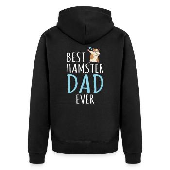 Meilleur Hamster Papa Ever - Veste à capuche bio Premium Unisexe - noir - Dos - Nico (187cm)