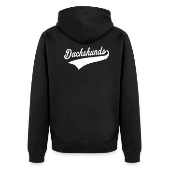 Dachshund Great Christmas Gift - Unisex Premium Bio Zip Hoodie - Schwarz - Hinten - Nico (187cm)