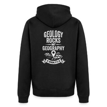 Geography Studies Geography Geography Teacher Gift - Unisex Premium Organic Zip Hoodie - black - Back - Nico (187cm)