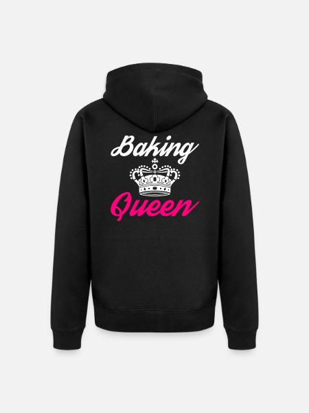 Baking Queen - Unisex Premium Organic Zip Hoodie - black