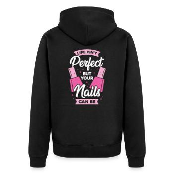 Salon de manucure profession manucure de travail cadeau - Veste à capuche bio Premium Unisexe - noir - Dos - Nico (187cm)
