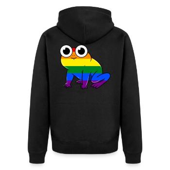LGBT Gay Pride Grenouille Gay Pride - Veste à capuche bio Premium Unisexe - noir - Dos - Nico (187cm)