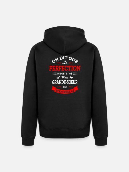 GRANDE-SŒUR PARFAITE - Veste à capuche bio Premium Unisexe - noir