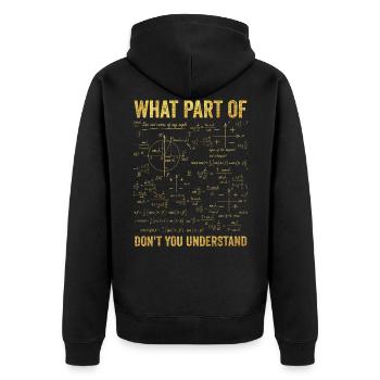 Science physique maths formule cadeau - Veste à capuche bio Premium Unisexe - noir - Dos - Nico (187cm)