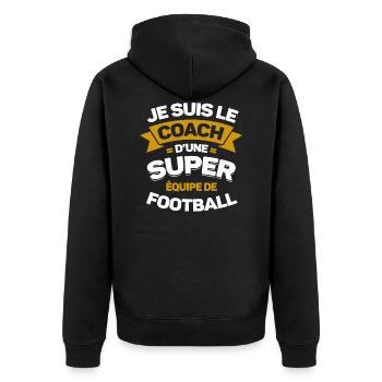 COACH D'UNE SUPER ÉQUIPE DE FOOTBALL - Veste à capuche bio Premium Unisexe - noir - Dos - Nico (187cm)