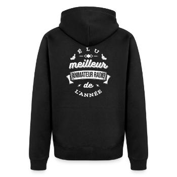 ÉLU MEILLEUR ANIMATEUR RADIO DE L'ANNÉE - Veste à capuche bio Premium Unisexe - noir - Dos - Nico (187cm)