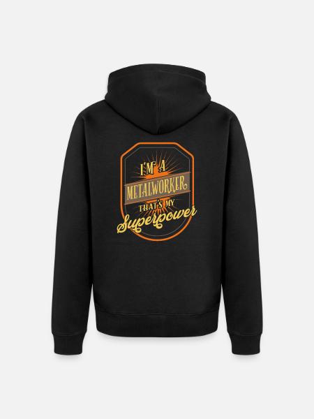 Metalworker Metalworking - Unisex Premium Organic Zip Hoodie - black