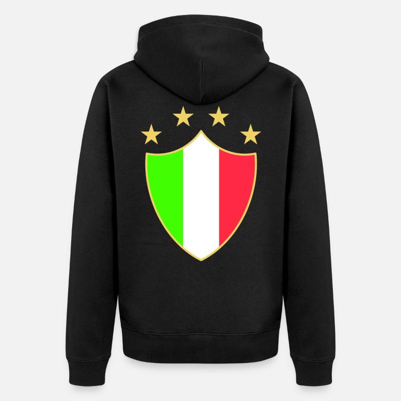 Italia fun - Unisex Premium Bio Zip Hoodie - Schwarz
