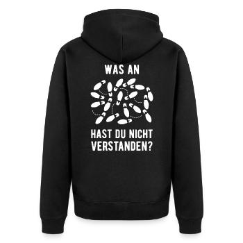 Was Am Tanzen Hast Du Nicht Verstanden Tänzer Tanz - Unisex Premium Bio Zip Hoodie - Schwarz - Hinten - Nico (187cm)