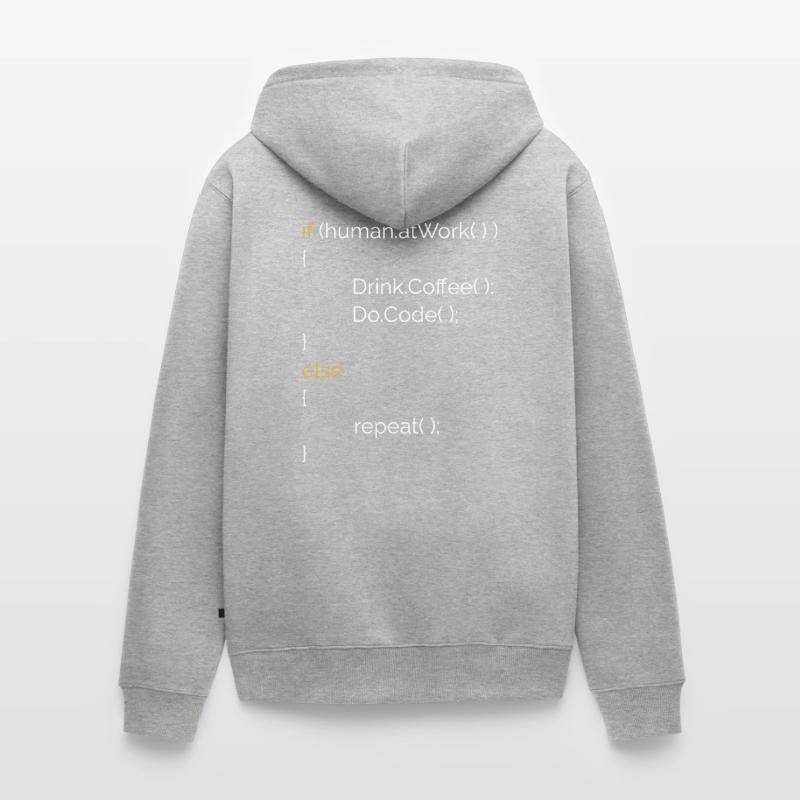 Programmeur Informaticien Café Cadeau C# Java Veste à capuche bio Premium Unisexe