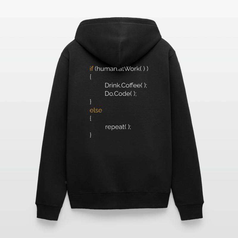 Programmeur Informaticien Café Cadeau C# Java Veste à capuche bio Premium Unisexe