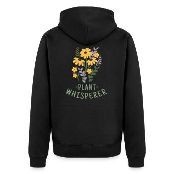 Fleurs Plantes - Veste à capuche bio Premium Unisexe - noir - Dos - Nico (187cm)