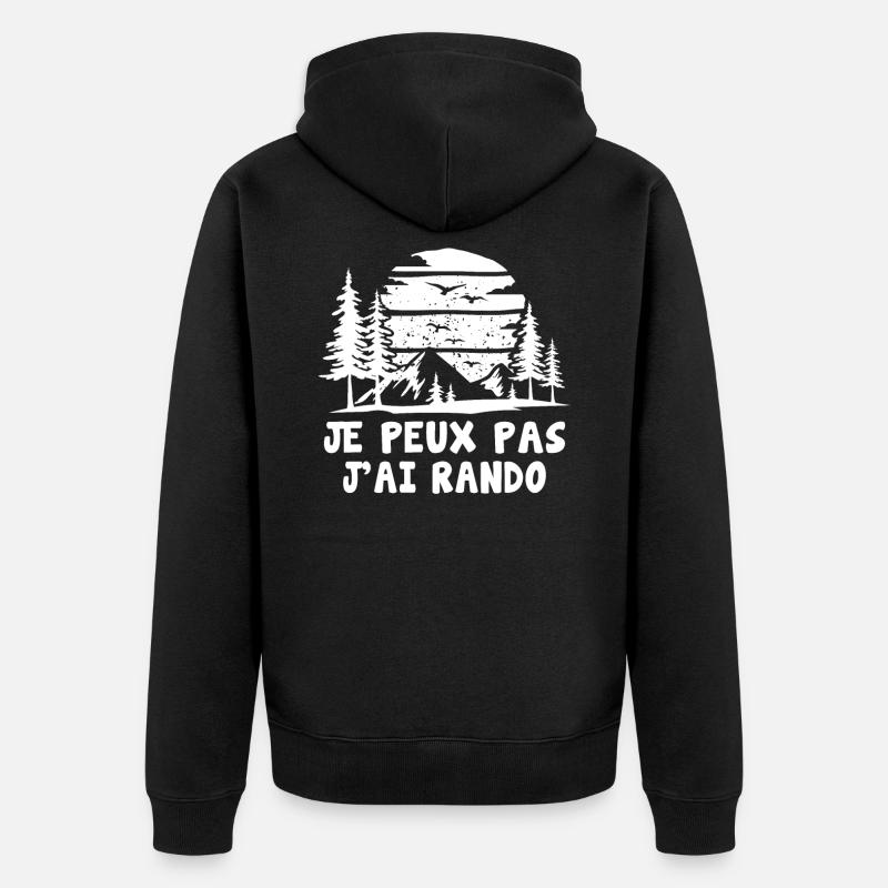 J'peux Pas J'ai Rando - Veste à capuche bio Premium Unisexe - noir